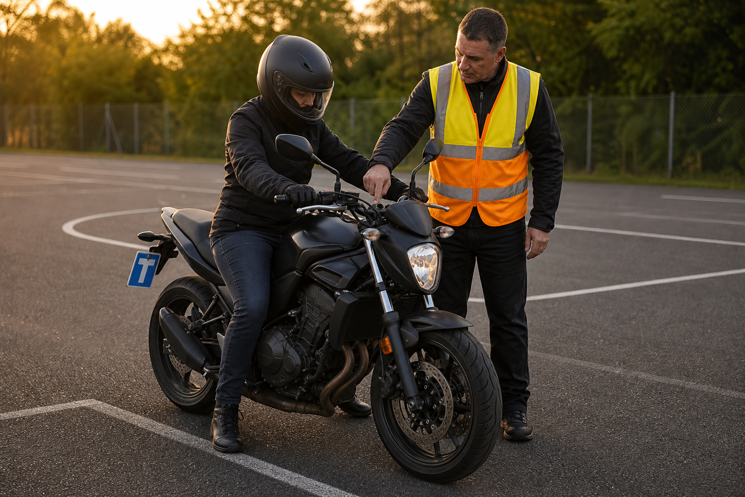 Motoros gyakorlás a telephelyen